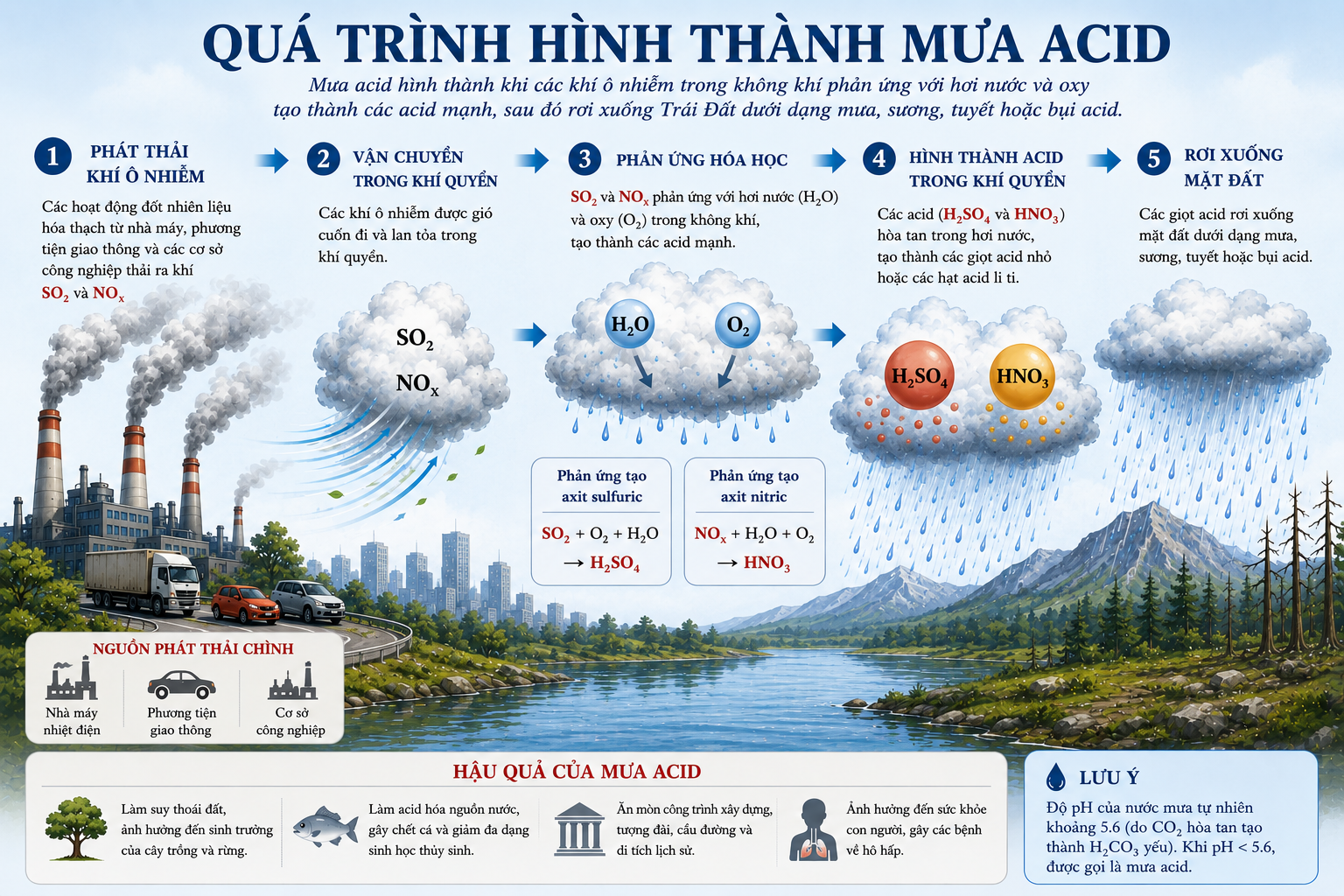 Quá trình hình thành mưa acid